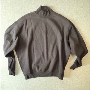 SKIMS Black Mock Neck Sweatshirt